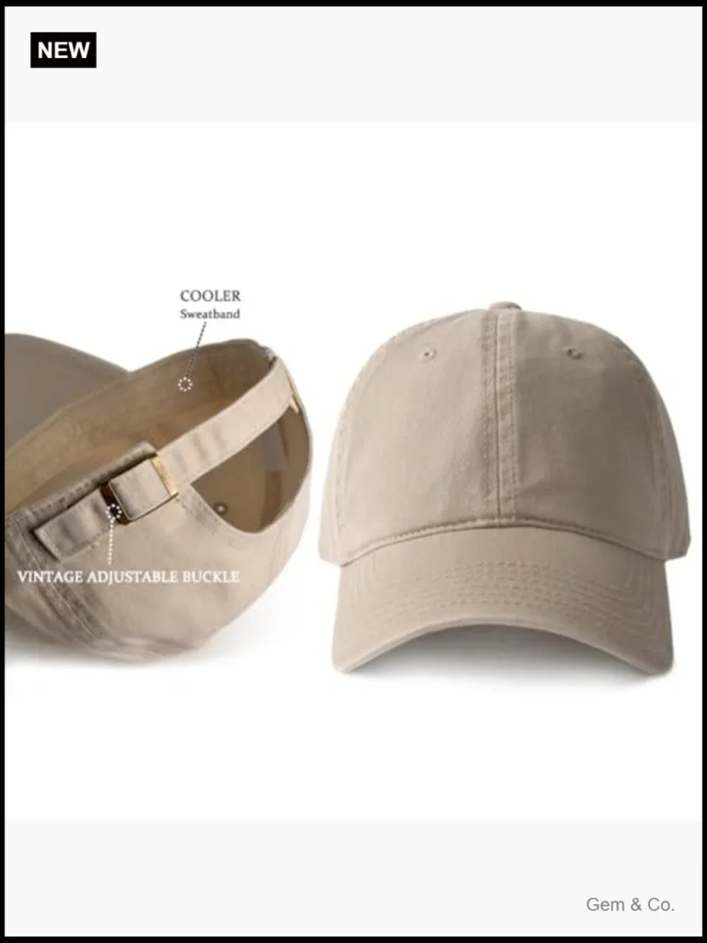 Unisex Washed Cotton Adjustable Baseball Cap Dad Hat